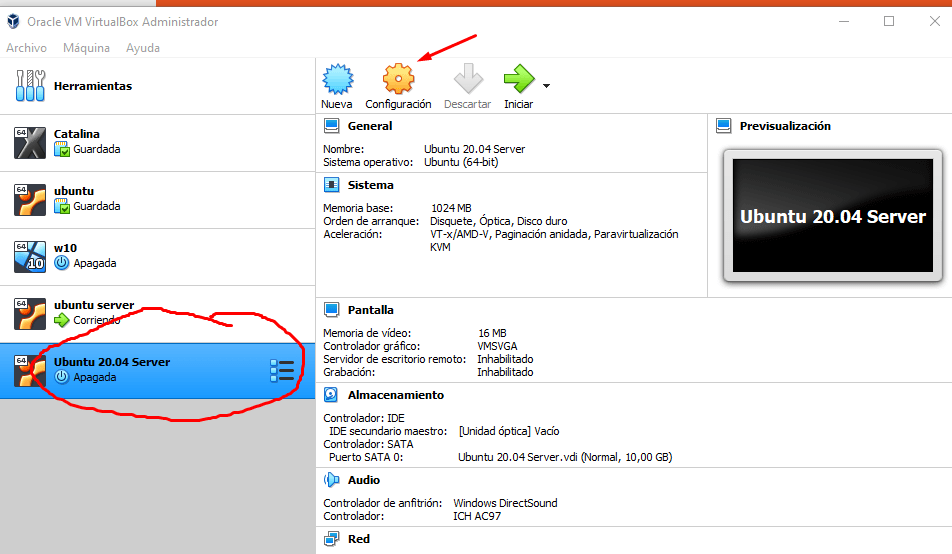 Ubuntu Server 20.04 instalación desde cero