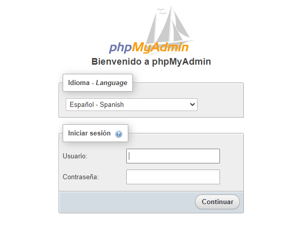 Acceso a phpMyAdmin en Laragon