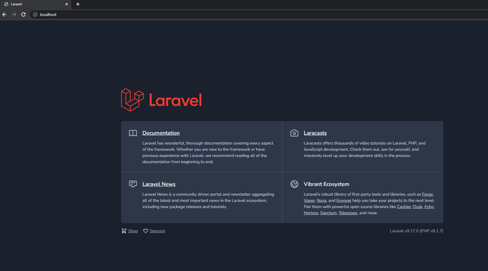 Proyecto Laravel 9 y Docker en W10