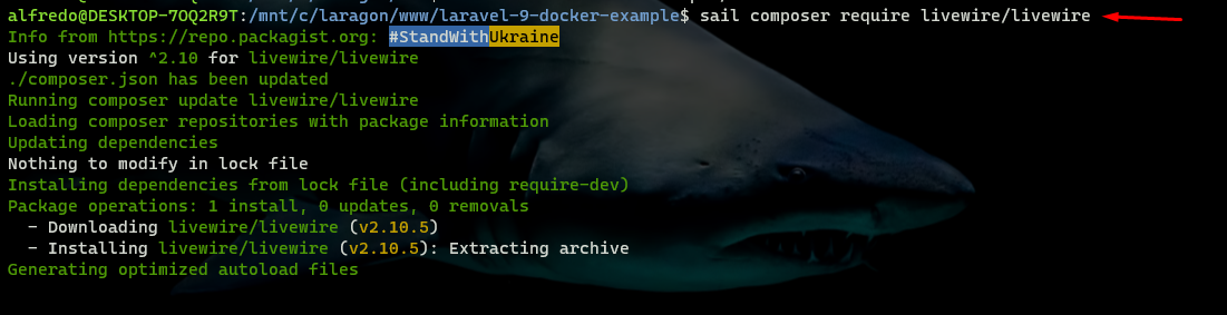 Proyecto Laravel 9 y Docker en W10