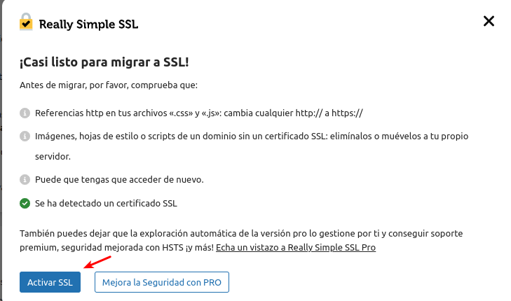 Cómo activar certificado SSL en WordPress